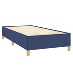 vidaXL Sommier à lattes de lit avec matelas Bleu 90x190 cm Tissu