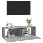 vidaXL Meubles TV muraux 2Pièces sonoma gris 100x30x30 cm bois ingénierie