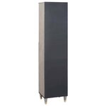 vidaXL Armoire de salle de bain avec tiroir Gris 38 x 33 x 160 cm