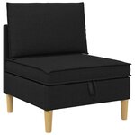 vidaXL Canapé modulaire avec rangement 4 Pièces Noir Tissu