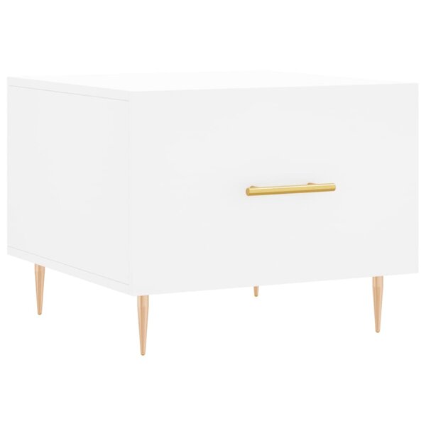 vidaXL Table basse blanc 50x50x40 cm bois d'ingénierie