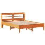 vidaXL Cadre de lit sans matelas cire marron 160x200cm bois pin massif