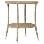 vidaXL Ensemble de bistro 3 Pièces avec coussins beige résine tressée