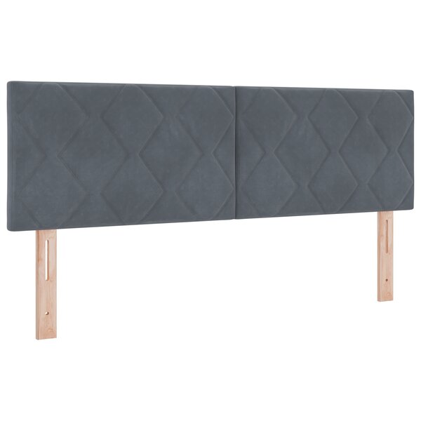 Tête de lit vidaXL Design Blocs Diamants Gris Foncé 160 cm Velours