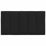 vidaXL Coussin de tête de lit noir 80 cm tissu