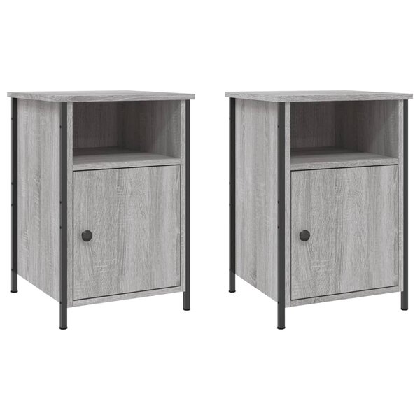 vidaXL Tables de chevet 2 Pièces sonoma gris 40x42x60cm bois d'ingénierie