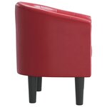 vidaXL Chaise cabriolet rouge bordeaux similicuir