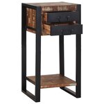 vidaXL Table d'appoint Multicolore 40x40x80 cm en bois récupéré