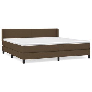 vidaXL Sommier à lattes de lit avec matelas Marron foncé 200x200 cm