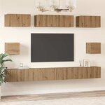 vidaXL Ensemble meuble TV 8 Pièces Chêne artisanal Bois d'ingénierie