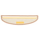 vidaXL Tapis d'escalier 15 pièces 56 x 17 x 3 cm Marron clair Demi-rond