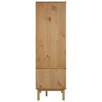 vidaXL Armoire OTTA Noir 76 5 x 53 x 172 cm Bois de pin massif