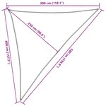 vidaXL Voile d'ombrage 160 g/m² triangulaire orange 3x4x5 m PEHD