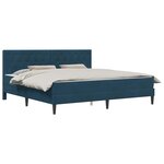 vidaXL Cadre de lit avec matelas Bleu 200 x 200 cm Velours