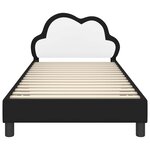 vidaXL Cadre de lit pour enfants avec tête de lit Noir 90 x 190 cm PU