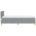 vidaXL Lit à ressorts avec matelas Gris clair 100 x 200 cm tissu