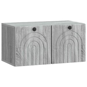 vidaXL Meuble TV mural Sonoma gris 59 5 x 31 x 30 cm Bois d'ingénierie