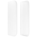 vidaXL Tête de lit avec oreilles Blanc 203x16x78/88 cm Similicuir