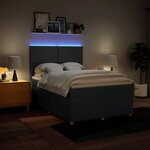 vidaXL Sommier à lattes de lit avec matelas Bleu 160x200 cm Tissu