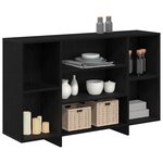 vidaXL Buffet Chêne noir 120 x 30 x 75 cm Bois d'ingénierie