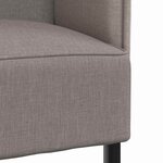 vidaXL Canapé à Haut Dossier Taupe 109 x 56 x 121 cm tissu