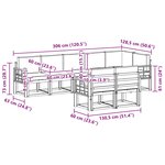 vidaXL Ensemble de canapés d'extérieur 8 pc Blanc et Beige Polyester
