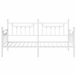 vidaXL Cadre de Lit de Jour Blanc 100x190 cm en Acier
