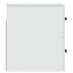vidaXL Cabinet de chevet mural 2 pc Blanc 34 5 x 33 x 40 cm