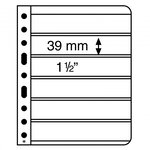 Recharges noires Vario Leuchtturm à 6 bandes pour timbres-poste.