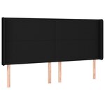 vidaXL Tête de lit à LED Noir 183x16x118/128 cm Tissu