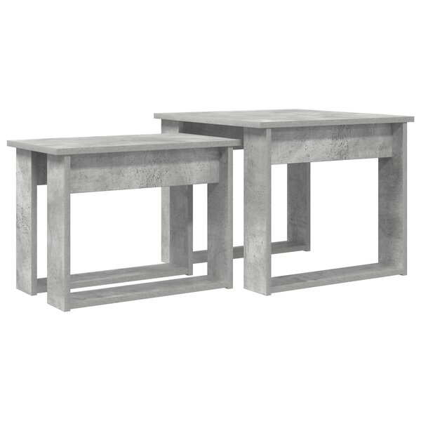 vidaXL Ensemble de tables basses 2 Pièces Gris béton Bois d'ingénierie