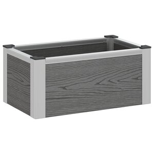 vidaXL Jardinière surélevée Gris 50 x 30 x 22 cm WPC et Aluminium