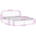 vidaXL Lit avec matelas noir 160x200 cm velours