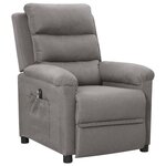 vidaXL Fauteuil inclinable électrique Gris clair Tissu