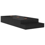 vidaXL Cadre de Lit de Rangement en Chêne Noir 90x200 cm
