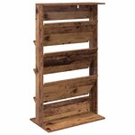 vidaXL Étagère à magazines avec étagère Bois ancien 70 x 41 x 126 cm