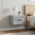 vidaXL Cabinet de chevet mural 2 pc Sonoma gris 34 5 x 33 x 20 cm