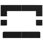 vidaXL Ensemble meuble TV 8 Pièces Chêne noir 100 x 30 x 30 cm