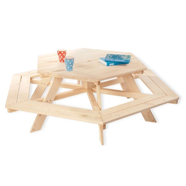 Pinolino ensemble de table et banc pour enfants nicki 6-eck