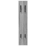 vidaXL Porte-manteau mural avec stockage Sonoma gris 20 x 1.5 x 100 cm