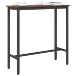 vidaXL table Chêne fumé 100 x 40 x 100 5 cm Bois d'ingénierie et acier