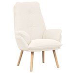 vidaXL fauteuil Crème 61 x 78 x 98 cm Tissu Sherpa