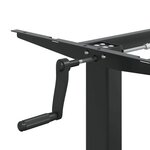 Cadre de Bureau table poste de travail meuble d'ordinateur informatique étude debout (94-135) x 60 x (70-114) cm acier noir 02_0023975