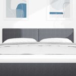 vidaXL Tête de lit avec tête de lit Gris foncé 160 cm Cuir synthétique