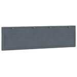 vidaXL Coussin de tête de lit gris foncé 180 cm velours