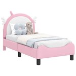 vidaXL Cadre de lit pour tout-petit avec tête de lit Rose 70 x 140 cm