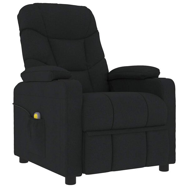 vidaXL Fauteuil inclinable Noir Tissu