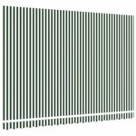 vidaXL Toile de rechange pour store banne Vert et blanc 450 × 350 cm
