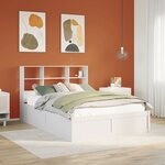 vidaXL Cadre de lit sans matelas blanc 140x190 cm bois de pin massif