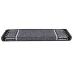 vidaXL Tapis d'escalier auto-adhésifs 15 Pièces Anthracite 65 x 21 x 4 cm